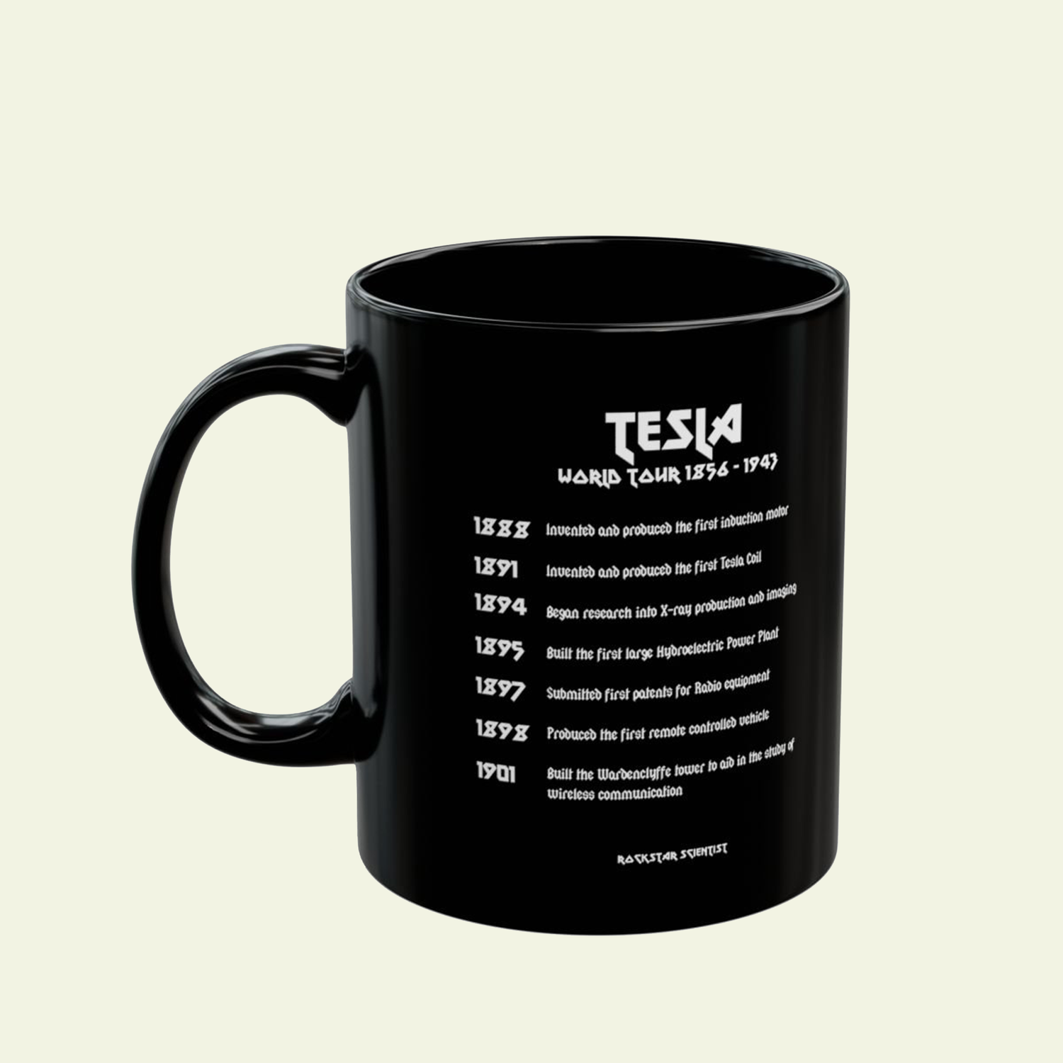 Tesla Mug - Tour Dates Edition — Rockstar Scientist